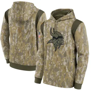 Minnesota Vikings Men's 2021 Salute to Service Therma Performance Pullover Hoodie - Camo