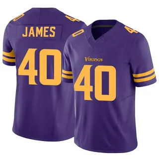 Minnesota Vikings Men's Ty James Limited Alternate Vapor F.U.S.E. Jersey - Purple