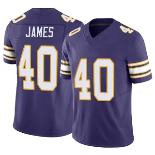 Minnesota Vikings Men's Ty James Limited Classic Vapor F.U.S.E. Jersey - Purple