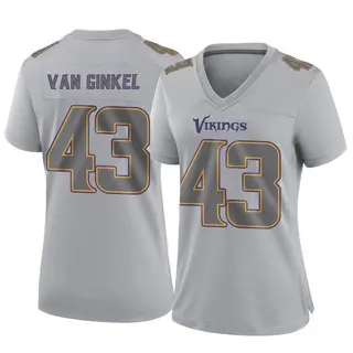 Minnesota Vikings Women's Andrew Van Ginkel Game Atmosphere Fashion Jersey - Gray