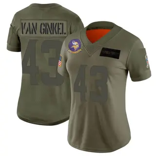 Minnesota Vikings Women's Andrew Van Ginkel Limited 2019 Salute to Service Jersey - Camo