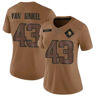 Minnesota Vikings Women's Andrew Van Ginkel Limited 2023 Salute To Service Jersey - Brown