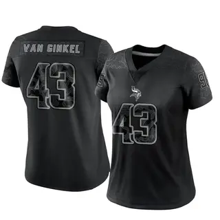 Minnesota Vikings Women's Andrew Van Ginkel Limited Reflective Jersey - Black