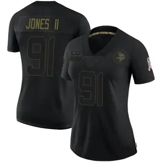 Minnesota Vikings Women's Pat Jones II Limited 2020 Salute To Service Jersey - Black