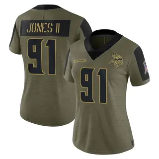 Minnesota Vikings Women's Pat Jones II Limited 2021 Salute To Service Jersey - Olive