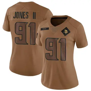 Minnesota Vikings Women's Pat Jones II Limited 2023 Salute To Service Jersey - Brown