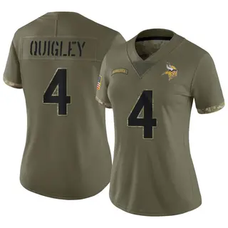 Minnesota Vikings Women's Ryan Quigley Limited 2022 Salute To Service Jersey - Olive