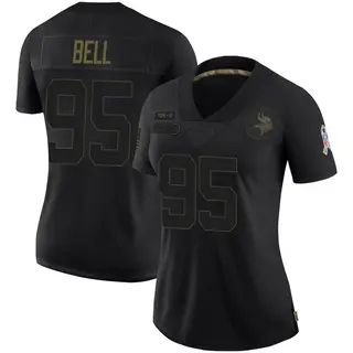 Minnesota Vikings Women's Travis Bell Limited 2020 Salute To Service Jersey - Black