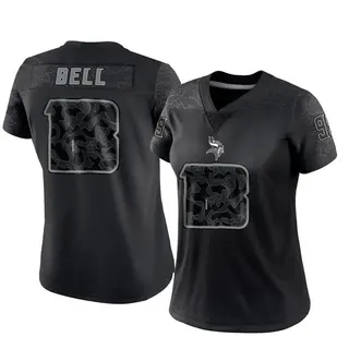 Minnesota Vikings Women's Travis Bell Limited Reflective Jersey - Black