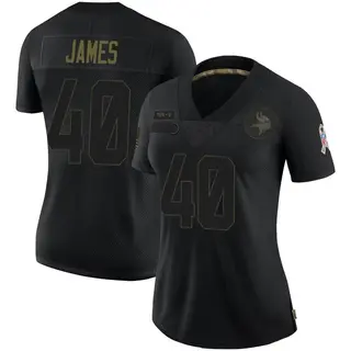 Minnesota Vikings Women's Ty James Limited 2020 Salute To Service Jersey - Black