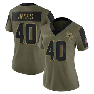 Minnesota Vikings Women's Ty James Limited 2021 Salute To Service Jersey - Olive