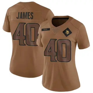 Minnesota Vikings Women's Ty James Limited 2023 Salute To Service Jersey - Brown