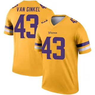 Minnesota Vikings Youth Andrew Van Ginkel Legend Inverted Jersey - Gold