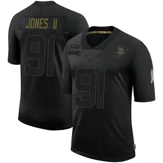 Minnesota Vikings Youth Pat Jones II Limited 2020 Salute To Service Jersey - Black