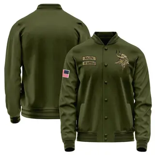 Minnesota Vikings Youth Salute to Service Sideline Performance Jacket - Olive