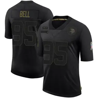 Minnesota Vikings Youth Travis Bell Limited 2020 Salute To Service Jersey - Black