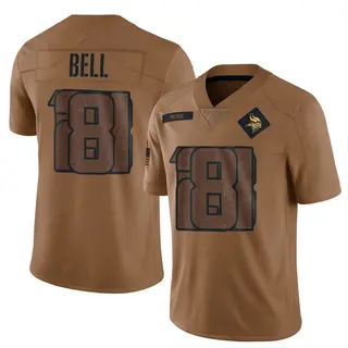 Minnesota Vikings Youth Travis Bell Limited 2023 Salute To Service Jersey - Brown