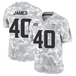 Minnesota Vikings Youth Ty James Limited 2024 Salute to Service Jersey - Arctic Camo